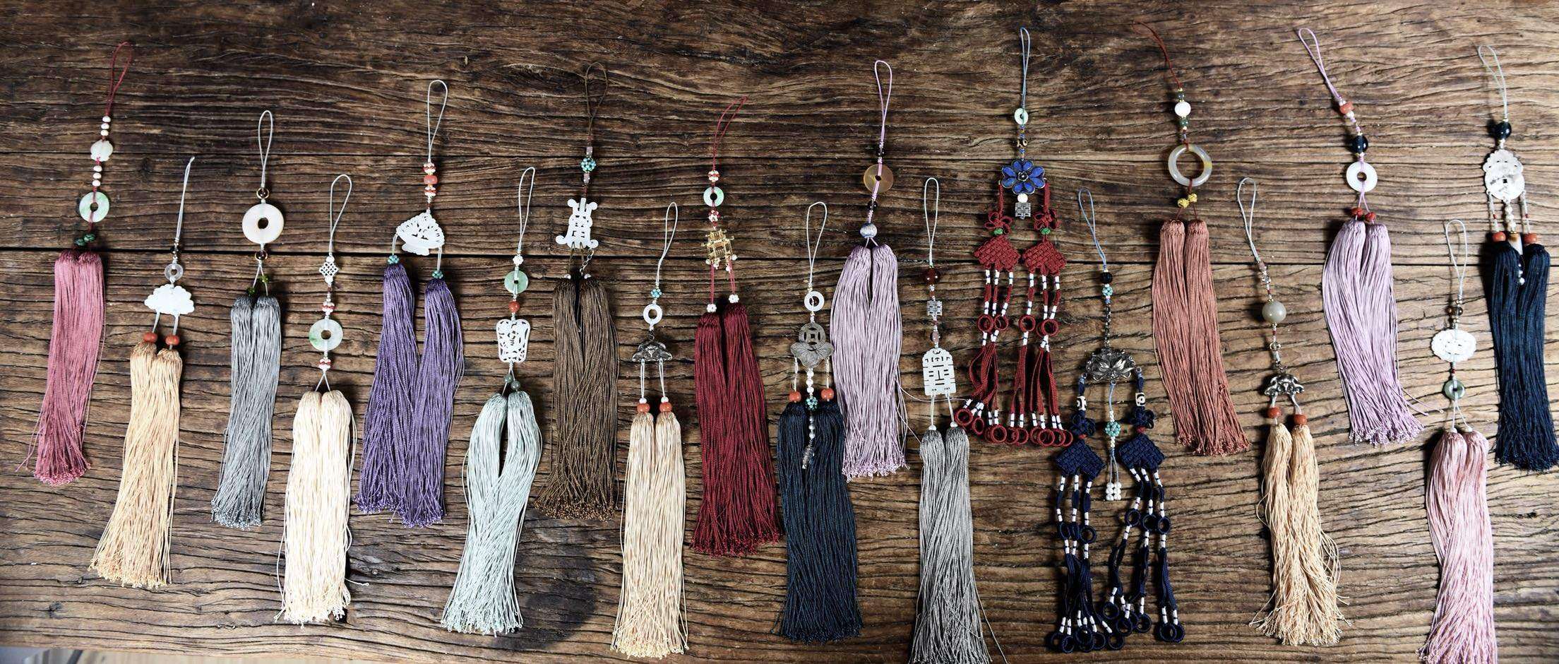 团扇流苏穗子吊坠手工制作包挂车挂压襟(价格请私信)