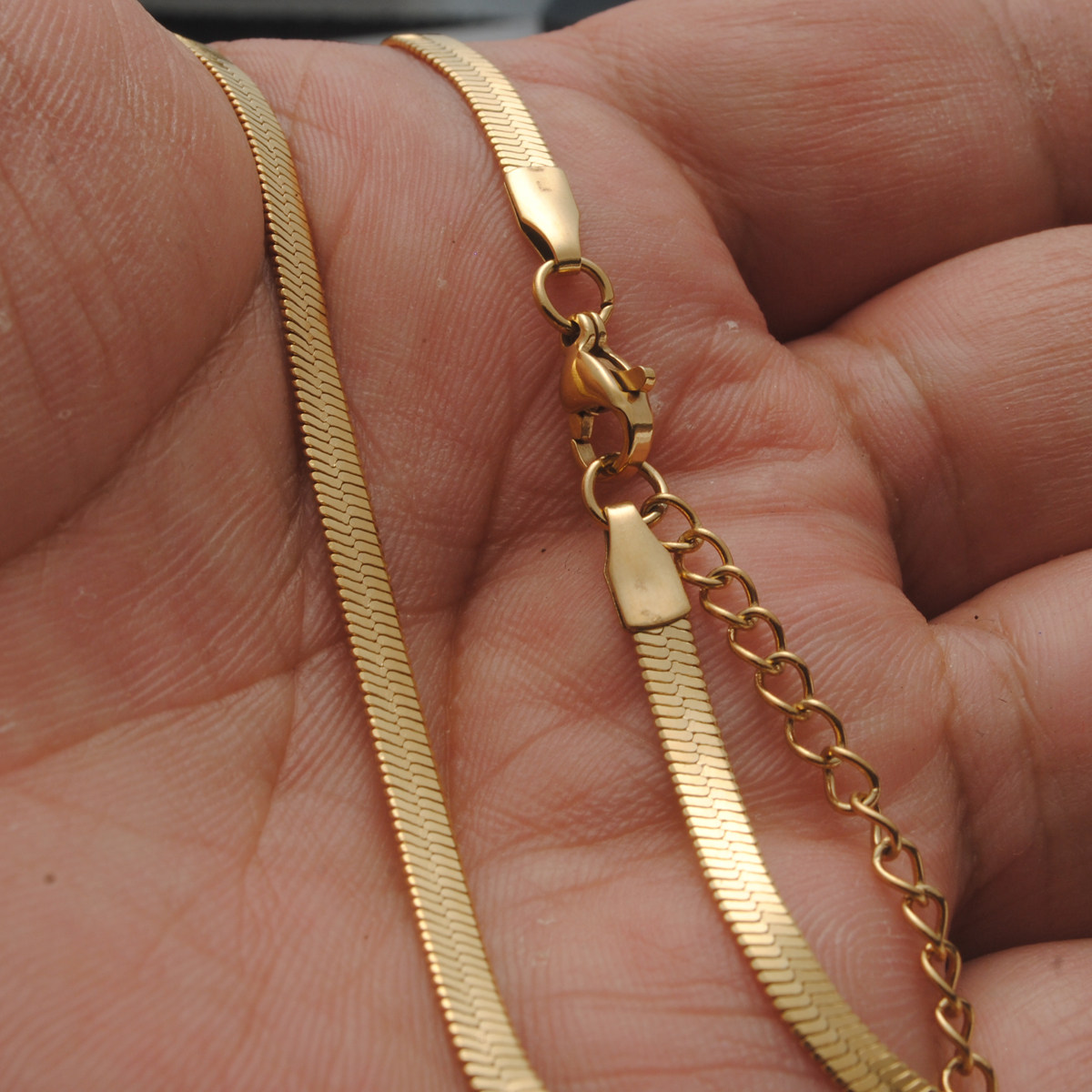 钛钢项链链子不锈钢饰品颈链配链锁骨链镀金色刀片链女生饰链