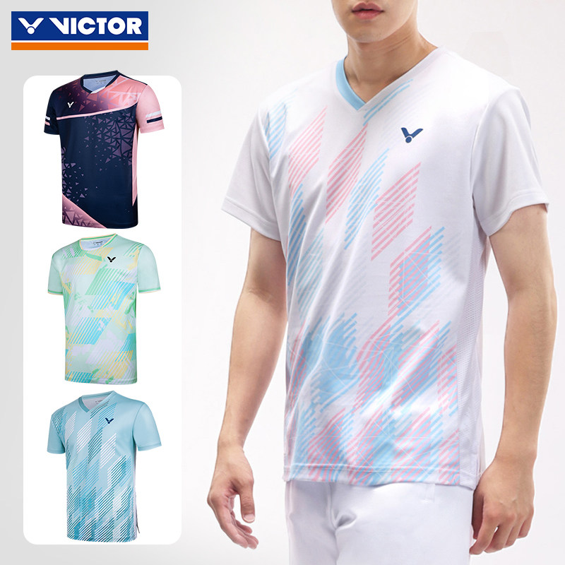 胜利网羽毛球男女短袖T恤