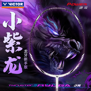 VICTOR威克多羽毛球拍胜利碳铝拍青少年入门碳纤维杆单拍TK龙牙JR