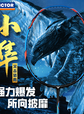 victor威克多羽毛球拍胜利全碳素蓝小隼进攻型突击猎鹰TK-HAWK F