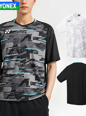 YONEX尤尼克斯YY羽毛球服男女运动短袖T恤透气YM0034EX