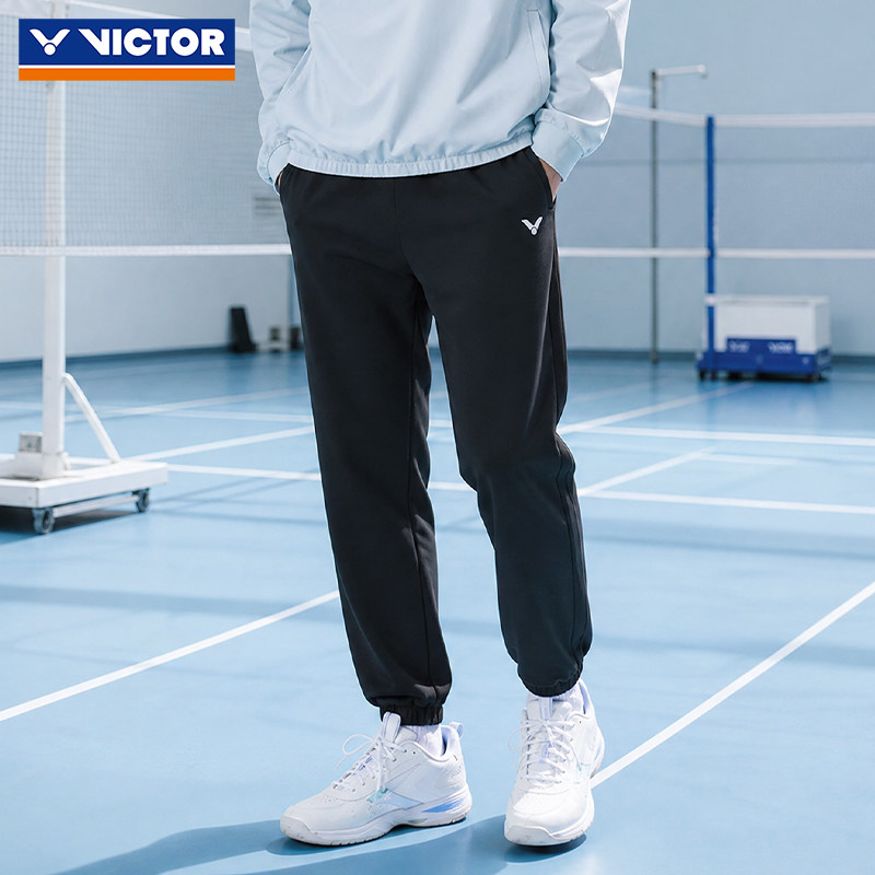 victor威克多羽毛球服胜利正品男女款收脚休闲运动长裤P-55804