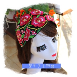 黎冬刺绣新款新鲜出炉宫廷复古民族风手作原创原版发箍发卡发饰