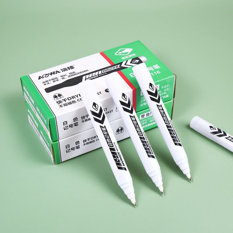 澳娃6116白色記號筆油性防水