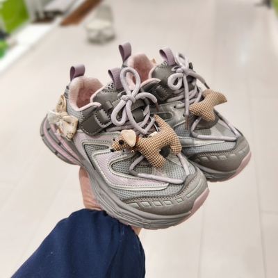 2025冬季女童加绒保暖老爹鞋