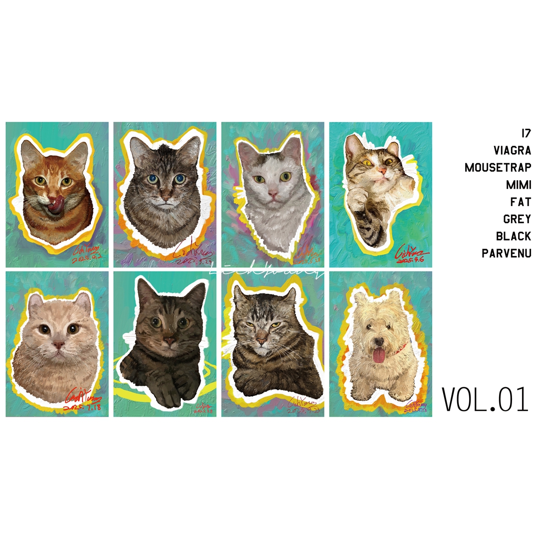 LichYoung《我的小伙伴》插画 | 原创油画风格复刻画 | 6寸明信片