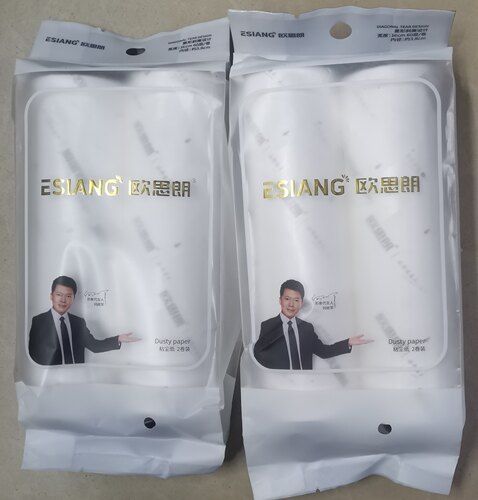 欧思朗可撕式粘尘器替换纸 斜撕式家居粘尘衣物除尘纸 大号16cm