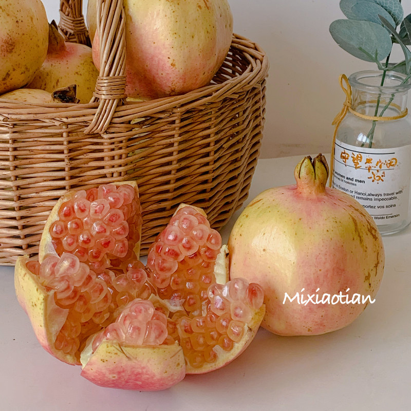 米小田 云南红河州蒙自露天水晶绿禄籽老树甜石榴无酸现摘8斤大果