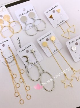 几何百搭日韩风长耳线包邮