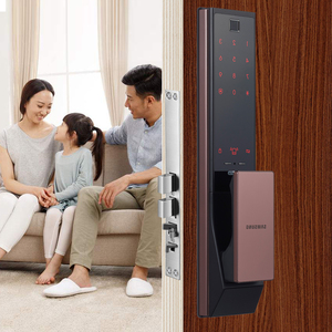 三星指纹锁 家用防盗门指纹锁P738密码锁电子锁智能门锁原装进口
