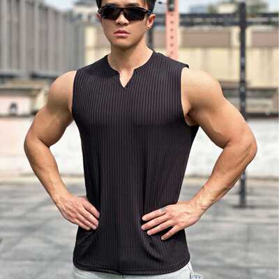 运动背心弹力训练速干GYMDOG纯色