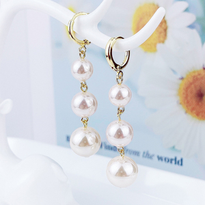 高级感珍珠耳环长款显瘦脸2023年新款潮网红韩国气质耳钉耳扣耳饰