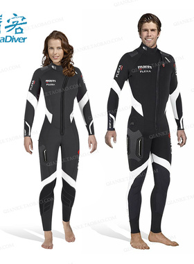 Mares Flexa 水肺潜水服男专业连体冲浪服湿衣女防寒胶衣 3.2.2mm
