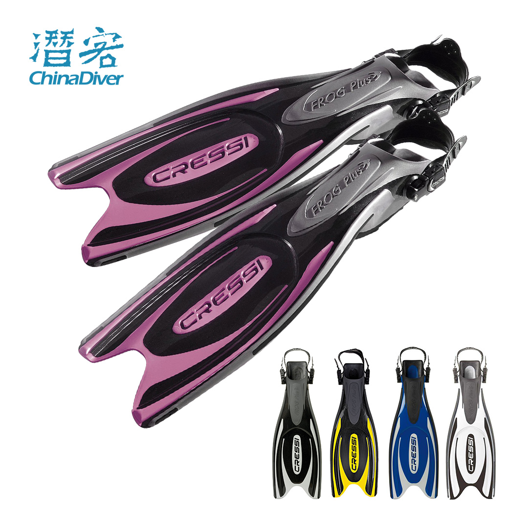 Cressi水肺深潜脚蹼蛙鞋可调系带