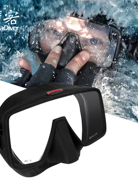 Hollis M4 面镜潜水镜男专业技潜面罩高清水肺大视野深潜无框美国