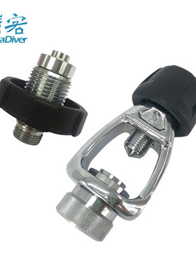 Scubapro 潜水呼吸调节器转接头一记头Din to Yoke互转转换头配件