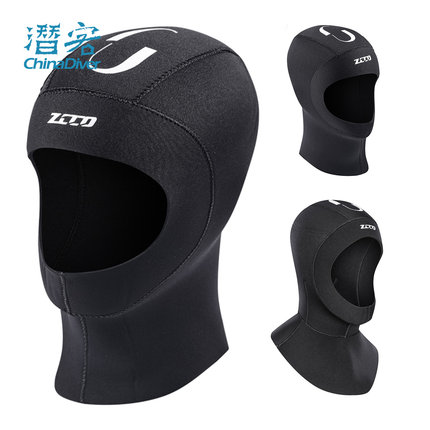 ZCCO 潜水头套男保暖大码深潜帽子冬泳防寒专业头罩女泳帽厚3 5mm