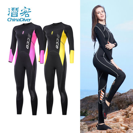 ZCCO 潜水服女深潜保暖连体湿衣冲浪胶衣专业加厚大码冬泳衣3mm