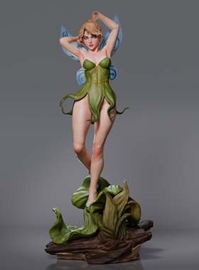 《奇妙仙子》小叮当  Abe3D版 已分件 3D模型Stl文件