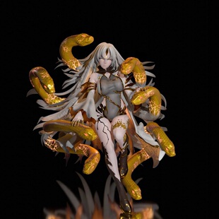 《火焰之纹章》% 黄金魔女 古尔维格 已分件 3D模型Stl文件