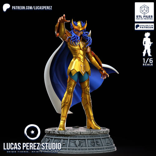 《圣斗士星矢》天蝎座米罗LucasPerez版 ‌ 已分件 3D模型Stl文件