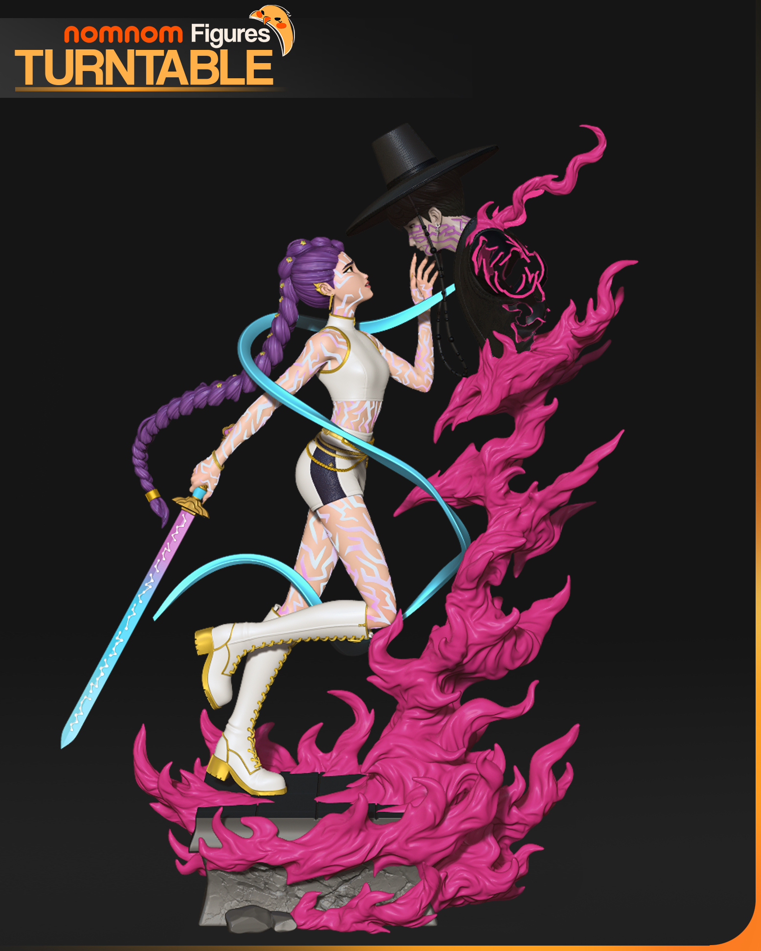 《猎魔女团》RUMI(含支撑) Nomnom版 已分件 3D模型Stl文件