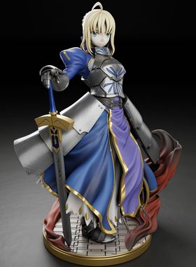 《Fatestay night》阿尔托莉雅·潘德拉贡 已分件 3D模型Stl文件