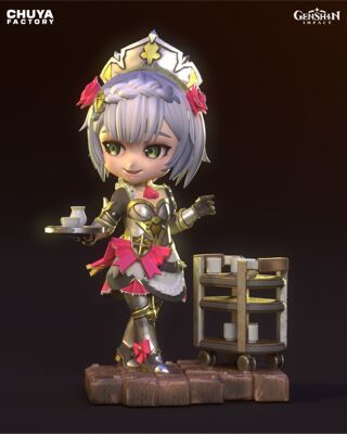 《原神》Q版诺艾尔 Chuya版 已分件 3D模型Stl文件