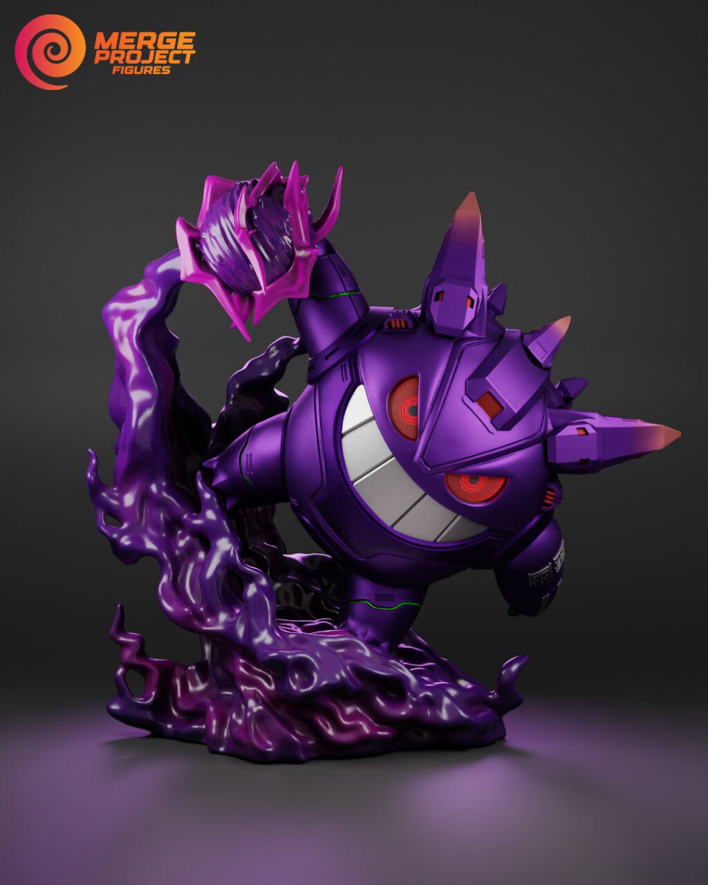 《宝可梦》机甲耿鬼(含支撑) Merge版 已分件 3D模型Stl文件
