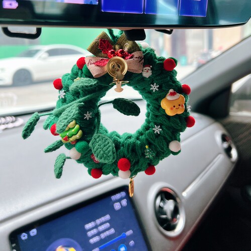 【成品】毛线钩织圣诞系列万圣节挂件车挂花环钥匙扣包包挂件