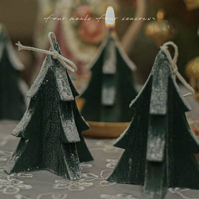 《雪松树》圣诞香薰蜡烛节日装扮交换礼物盒fourmealsfourseasons