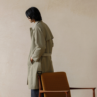 Smart 清仓 通勤轻熟日本料防水 雨檐复古风衣男 Chic RESEED