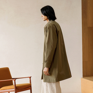 RESEED Smart 城市通勤巴尔马肯风衣 绿 Chic 防泼水 清仓