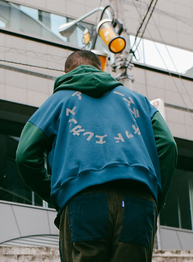 断码特价 SHOTEN 拼贴色块3M反光印花卫衣 城市休闲 | Smart Chic