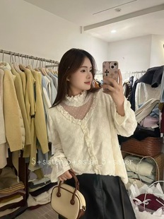 家2255大码 女装 百搭显瘦蕾丝长袖 加厚加绒内搭 打底衫 肉思RS