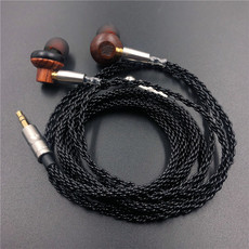 Проводные HiFi наушники 复古实木入耳式mmcx拔插线定制发烧级hifi立体声人声重低音耳机