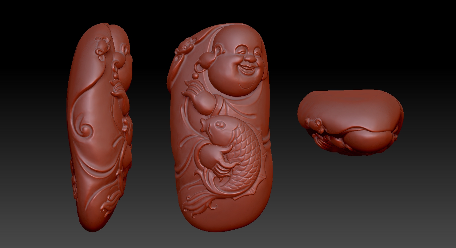 2022最新款 大肚佛stl立体圆雕 扫描大师手工雕刻图 已修图 h0018