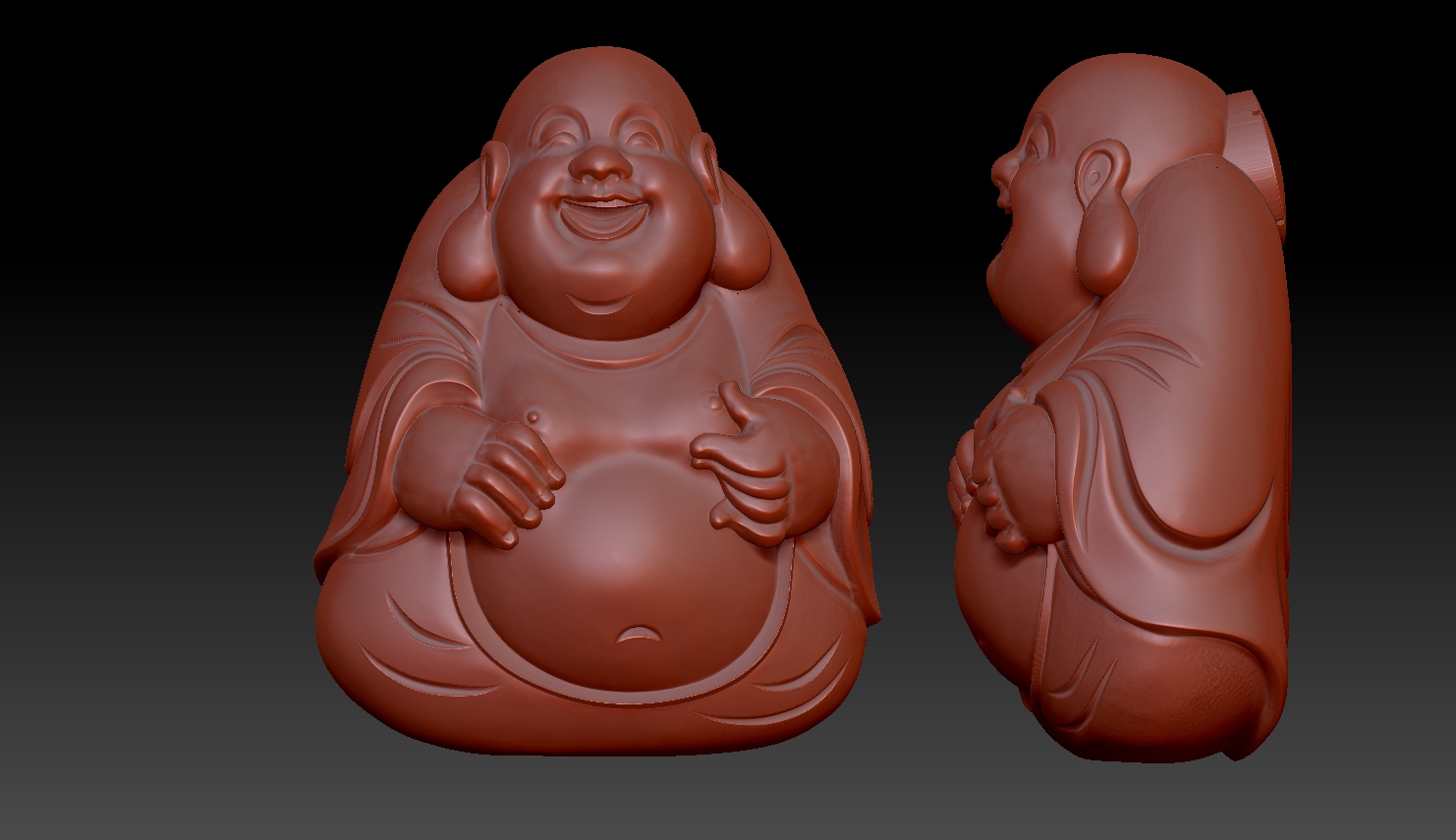 2022最新款 大肚佛stl立体圆雕 扫描大师手工雕刻图 已修图 h0009