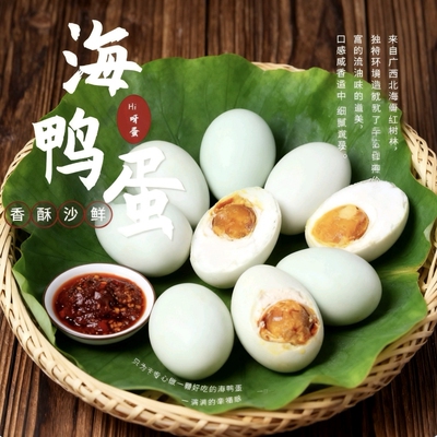辰颐物语正宗海鸭蛋65gx20枚广西特产红树林北部湾海咸鸭蛋烤鸭蛋