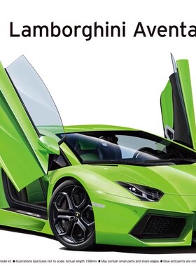津卫模谷 青岛社 06203 1/24 兰博基尼 Aventador 绿色 免胶分色