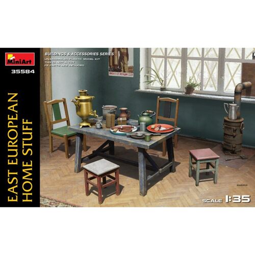 MiniArt拼装模型桌椅及家居用品