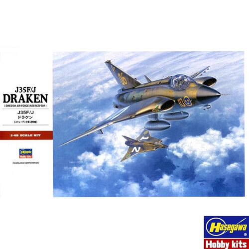 津卫模谷 长谷川07241 1/48 现代瑞典J35F/J Draken 龙式战斗机 - 封面