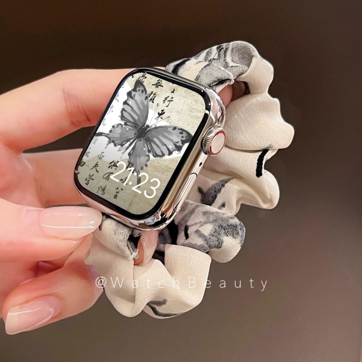 适用于OPPOx2mimi手表3/4Pro表带watch2/1SE雪纺弹力发圈织款智能