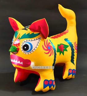 潍坊民间手工艺布老虎中国风孩子满月周岁虎民俗布艺摆件高档礼品