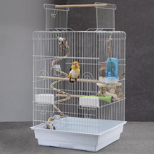 粤迪 鹦鹉鸟笼大号八哥电镀鹩哥牡丹玄凤灰鹦鹉折衷1040