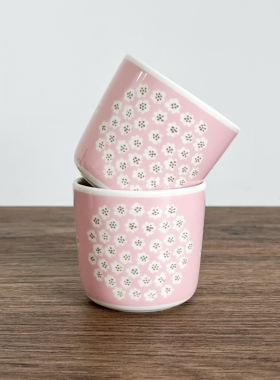 Marimekko2026日本限定Puketti粉色樱花团手握杯马克杯进口餐具