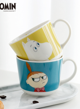 Cola Bebe日本进口姆明亚美树精陶瓷杯餐碗沙拉碗平盘Moomin餐具
