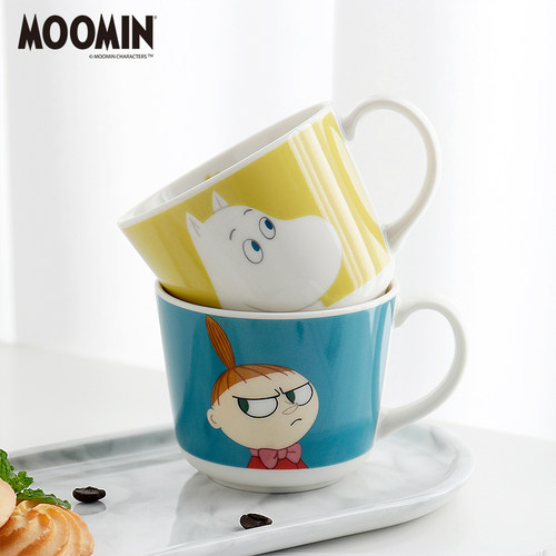 Cola Bebe日本进口姆明亚美树精陶瓷杯餐碗沙拉碗平盘Moomin餐具