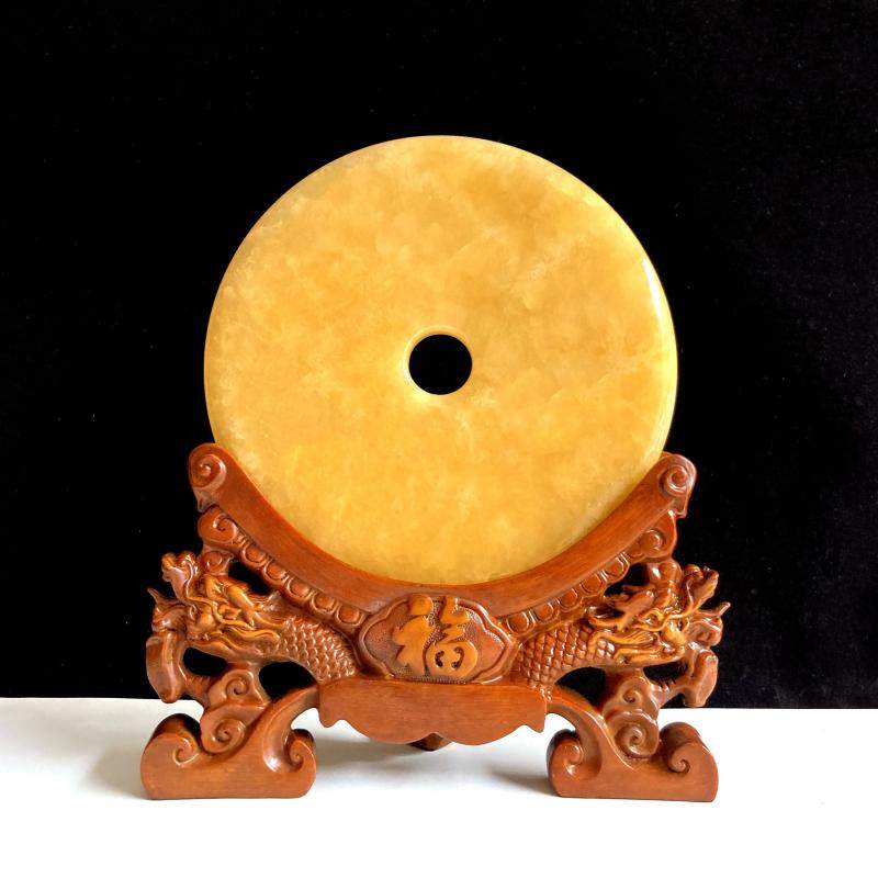 黄玉平安扣摆件天然玉石客厅酒柜玄关桌面装饰品中式乔迁送礼招财,家居饰品,装饰摆件,淘宝优惠券,粉丝福利购,淘宝优惠卷